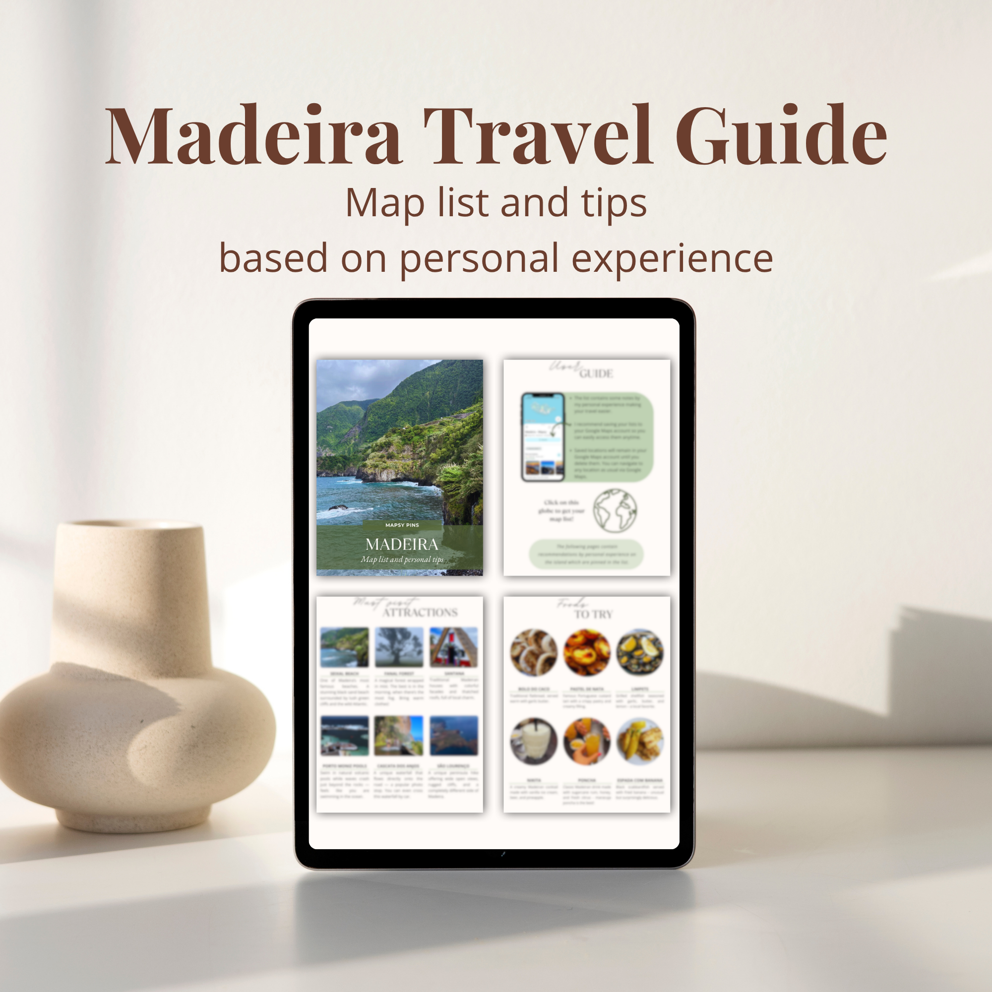 Madeira Útikalauz + 110 hely Térképes Lista